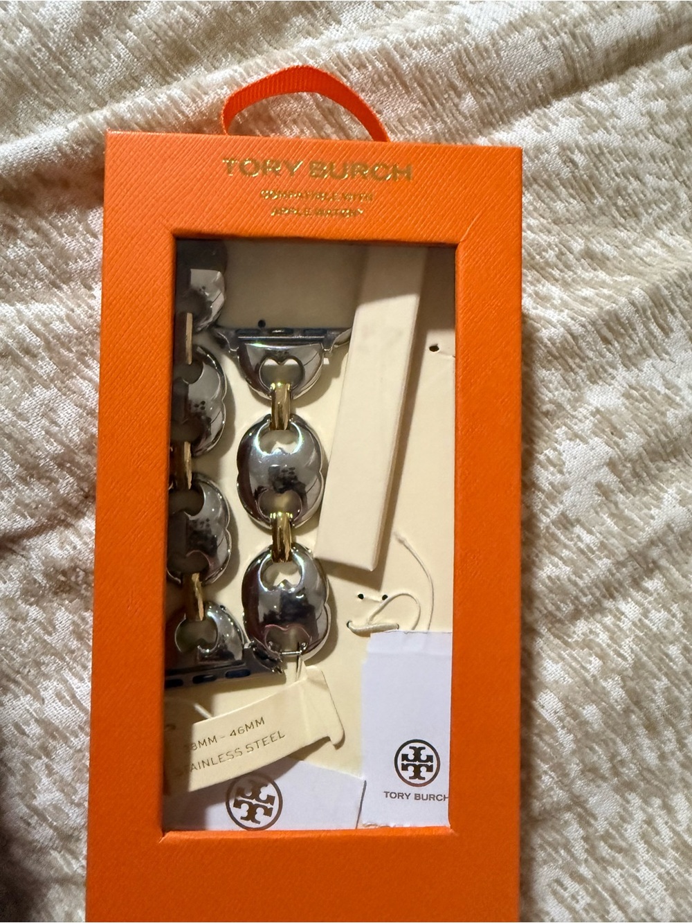 Tory Burch Silver and Gold Link Bracelet
